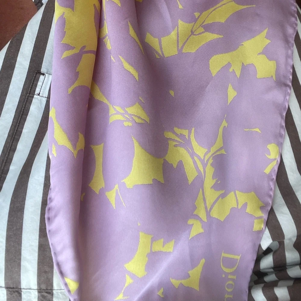 Dior 100% Silk Scarf Made in Italy 27”
